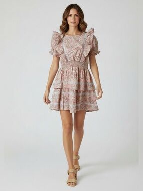 New Sail To Sable Ruffle Mini Dress